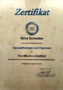 Zertifikat für Silva Schwabe Die Orgasmusflüsterin